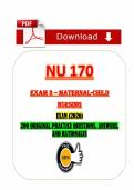 NU 170 Exam 3 Maternal-Child Nursing &lpar;PDF&rpar; &vert; &lpar;2026&rpar; Exam Questions &vert; Nursing &vert; Chamberlain University