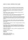 NURS 121 EXAM 1 VERIFIED STUDY GUIDE