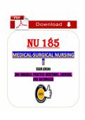 NU 185 Medical-Surgical Nursing II Exam &lpar;PDF&rpar; &vert; &lpar;2026&rpar; Exam Questions &vert; Nursing &vert; Chamberlain University
