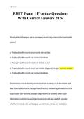 RHIT Exam 1 Practice Questions&NewLine;With Correct Answers 2026