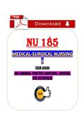 NU 185 Medical-Surgical Nursing II Exam &lpar;PDF&rpar; &vert; &lpar;2026&rpar; Exam Questions &vert; Nursing &vert; Chamberlain University