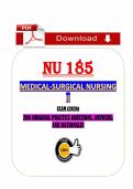 NU 185 Medical-Surgical Nursing II Exam &lpar;PDF&rpar; &vert; &lpar;2026&rpar; Exam Questions &vert; Nursing &vert; Chamberlain University