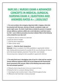 NUR 265 Advanced Concepts in Medical-Surgical Nursing Exam 1-4 &vert; Complete Package Bundle
