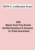 SLPA-C Certification Exam Questions & Verified Answers PDF &vert; Complete Speech-Language Pathology Assistant Study Guide 2026