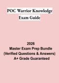 POC Warrior Knowledge Exam Guide Questions & Verified Answers PDF &vert; Complete Study Guide 2026