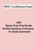 ISOC Certification Exam Questions & Verified Answers PDF &vert; Complete ISOC Certification Study Guide 2026