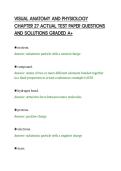 VISUAL ANATOMY AND PHYSIOLOGY&NewLine;CHAPTER 27 ACTUAL TEST PAPER QUESTIONS&NewLine;AND SOLUTIONS GRADED A&plus;