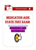 Medication Aide State Test Exam &lpar;PDF&rpar; &vert; &lpar;2026&rpar; Practice Questions &vert; Medication Aide &vert; CNA&comma; Community College