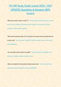TN LRR Study Guide &lpar;Latest 2026 2027 UPDATE&rpar; Questions & Answers 100- Correct