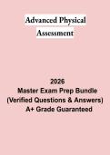 Advanced Physical Assessment Test Questions & Verified Answers PDF &vert; Complete Health Assessment Study Guide 2026