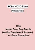 ACSA NCSO Exam Preparation Questions & Verified Answers PDF &vert; Complete NCSO Certification Study Guide 2026