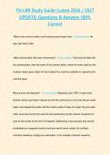 TN LRR Study Guide &lpar;Latest 2026 2027 UPDATE&rpar; Questions & Answers 100- Correct