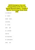 AAOS Emergency Care and Transportation of the Sick and Injured Eleventh Edition - Chapter 5 Medical Terminology Study Guide 2026