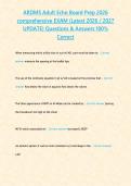 ARDMS Adult Echo Board Prep 2026 comprehensive EXAM&lpar;Latest 2026 2027 UPDATE&rpar; Questions & Answers 100- Correct