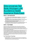 2026&sol;2027 Elite Universal Test Bank&colon; Michigan Life&comma; Accident & Health Insurance State Exam &lpar;S-Tier Edition&rpar;