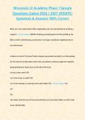  Wisconsin LE Academy Phase 1 Sample Questions&lpar;Latest 2026 2027 UPDATE&rpar; Questions & Answers 100- Correct