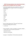 FMST 316 Commercialization of Sex&comma; Sexual Arousal&comma; Sexual&NewLine;Behaviour Exam &num;1 Questions with correct answers