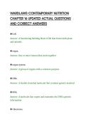WARDLAWS CONTEMPORARY NUTRITION&NewLine;CHAPTER 16 UPDATED ACTUAL QUESTIONS&NewLine;AND CORRECT ANSWERS