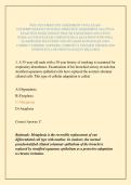 WGU D236 OBJECTIVE ASSESSMENT FINAL EXAM &sol; PATHOPHYSIOLOGY D236 WGU OBJECTIVE ASSESSMENT &lpar;OA&rpar; FINAL EXAM TEST BANK 2026&sol;2027 PRACTICE QUESTIONS AND STUDY GUIDE ACCURATE EXAM COMPLETE REAL QUESTIONS WITH WELL ELABORATED SOLUTIONS AND DETAILED RATIONALES &lpar;1