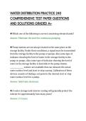 WATER DISTRIBUTION PRACTICE 240&NewLine;COMPREHENSIVE TEST PAPER QUESTIONS&NewLine;AND SOLUTIONS GRADED A&plus;