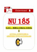 NU 185 Exam 3 Medical-Surgical Nursing II &lpar;PDF&rpar; &vert; &lpar;2026&rpar; Exam Questions &vert; Nursing &vert; Chamberlain University