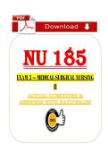 NU 185 Exam 3 Medical-Surgical Nursing II &lpar;PDF&rpar; &vert; &lpar;2026&rpar; Exam Questions &vert; Nursing &vert; Chamberlain University