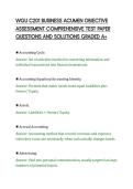 WGU C201 BUSINESS ACUMEN OBJECTIVE&NewLine;ASSESSMENT COMPREHENSIVE TEST PAPER&NewLine;QUESTIONS AND SOLUTIONS GRADED A&plus;