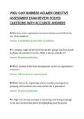WGU C201 BUSINESS ACUMEN OBJECTIVE&NewLine;ASSESSMENT EXAM REVIEW SOLVED&NewLine;QUESTIONS WITH ACCURATE ANSWERS