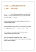 ITN 267 EXAM QUESTIONS WITH CORRECT ANSWERS