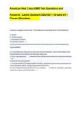 American Red Cross EMR Test Questions and&NewLine;Answers &vert; Latest Updated 2026&sol;2027 &vert; Graded A&plus; &vert;&NewLine;Correct Solutions&period;