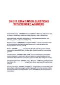 GN 311 EXAM 3 NCSU QUESTIONS WITH VERIFIED ANSWERS