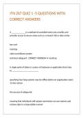 ITN 267 QUIZ 1 -5 QUESTIONS WITH CORRECT ANSWERS 