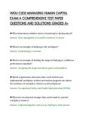 WGU C202 MANAGING HUMAN CAPITAL&NewLine;EXAM A COMPREHENSIVE TEST PAPER&NewLine;QUESTIONS AND SOLUTIONS GRADED A&plus;