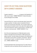 GIANT ITN 267 FINAL EXAM QUESTIONS WITH CORRECT ANSWERS 