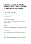 WGU C202 MANAGING HUMAN CAPITAL&NewLine;EXAM A FINAL PAPER COMPLETE QUESTIONS&NewLine;AND ANSWERS VERIFIED PREPARATION