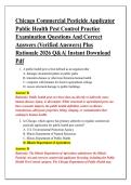 Chicago Commercial Pesticide Applicator &NewLine;Public Health Pest Control Practice &NewLine;Examination Questions And Correct &NewLine;Answers &lpar;Verified Answers&rpar; Plus &NewLine;Rationale 2026 Q&A&vert; Instant Download &NewLine;Pdf 