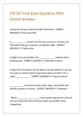 ITN 267 Final Exam Questions With Correct Answers