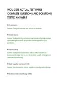 WGU C215 ACTUAL TEST PAPER&NewLine;COMPLETE QUESTIONS AND SOLUTIONS&NewLine;TESTED ANSWERS