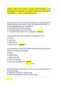 ADULT HEALTH FINAL EXAM QUESTIONS AND&NewLine;VERIFIED ANSWERS &vert; LATEST UPDATED 2026&sol;2027 &vert;&NewLine;GRADED A&plus; &vert; 100&percnt; ASSURED PASS&period; 