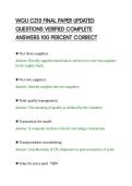 WGU C215 FINAL PAPER UPDATED&NewLine;QUESTIONS VERIFIED COMPLETE&NewLine;ANSWERS 100 PERCENT CORRECT