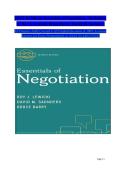 Essentials of Negotiation 7th Edition Test Bank &ndash; Roy J&period; Lewicki&comma; Bruce Barry & David M&period; Saunders &ndash; 2025&sol;2026 Complete Test Bank Questions and Answers