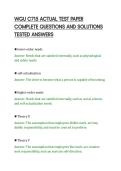 WGU C715 ACTUAL TEST PAPER&NewLine;COMPLETE QUESTIONS AND SOLUTIONS&NewLine;TESTED ANSWERS