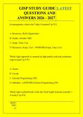 GISP STUDY GUIDE &NewLine;QUESTIONS AND &NewLine;ANSWERS 2026 - 2027 