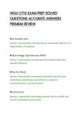 WGU C715 EXAM PREP SOLVED&NewLine;QUESTIONS ACCURATE ANSWERS&NewLine;PREMIUM REVIEW