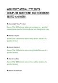 WGU C777 ACTUAL TEST PAPER&NewLine;COMPLETE QUESTIONS AND SOLUTIONS&NewLine;TESTED ANSWERS