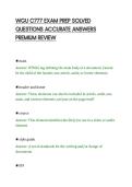 WGU C777 EXAM PREP SOLVED&NewLine;QUESTIONS ACCURATE ANSWERS&NewLine;PREMIUM REVIEW