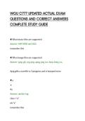 WGU C777 UPDATED ACTUAL EXAM&NewLine;QUESTIONS AND CORRECT ANSWERS&NewLine;COMPLETE STUDY GUIDE