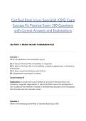Certified Brain Injury Specialist &lpar;CBIS&rpar; Exam Success Kit Practice Exam&colon; 200 Questions with Correct Answers and Explanations
