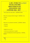 S-190 - INTRO TO &NewLine;WILDLAND FIRE &NewLine;BEHAVIOR EXAM &NewLine;QUESTIONS AND &NewLine;ANSWERS 2026 - 2027