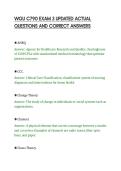 WGU C790 EXAM 3 UPDATED ACTUAL&NewLine;QUESTIONS AND CORRECT ANSWERS